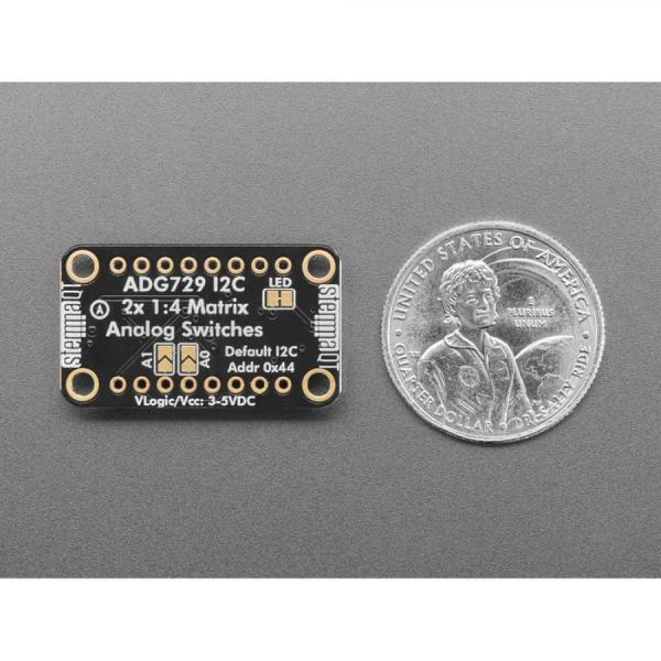 디바이스마트,MCU보드/전자키트 > 버튼/스위치/제어/RTC > 버튼/스위치/조이스틱,Adafruit,Adafruit ADG729 Dual 1-to-4 Analog Matrix Switch [ada-5932],4개의 아날로그 신호를 연결 / 양방향 신호 / 양쪽의  STEMMA  QT 커넥터는 SparkFun Qwiic  I2C 커넥터와 호환 / 2.7V ~ 5.5V 단일 공급 / 2.5Ω 저항