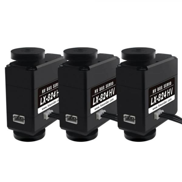 디바이스마트,기계/제어/로봇/모터 > 모터류 > 서보모터 > 브랜드(Hiwonder) 서보모터,Hiwonder,하이원더 고전압 로봇 버스 서보 모터 트리플 커넥터 [LX-824HV],하이원더 LX-824HV 고전압 직렬 버스 서보모터 / 커넥터 3개 / 토크 : 17kg.cm / 전압 : 9~12V / 속도 : 0.20초/60°(11.1V) / 고정 이중축 / 2가지 작동 모드 지원 : 240º, 360º / 57G / 사이즈 : 40mm*20.14mm*51.10mm