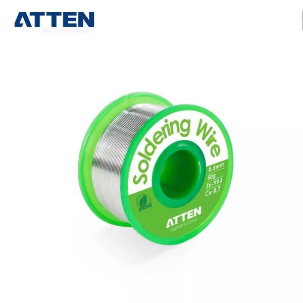 디바이스마트,수공구/전자공구/전동공구 > 전자공구 > 납/납걸이/솔더위크 > 실납,ATTEN,실습용 무연납 TS-99.35050 (0.5mm / 50g),부담없는 용량에 저렴한 가격/실습용 무연납 두께:0.5mm 무게:50g, SN 99.3%, Cu 0.7%