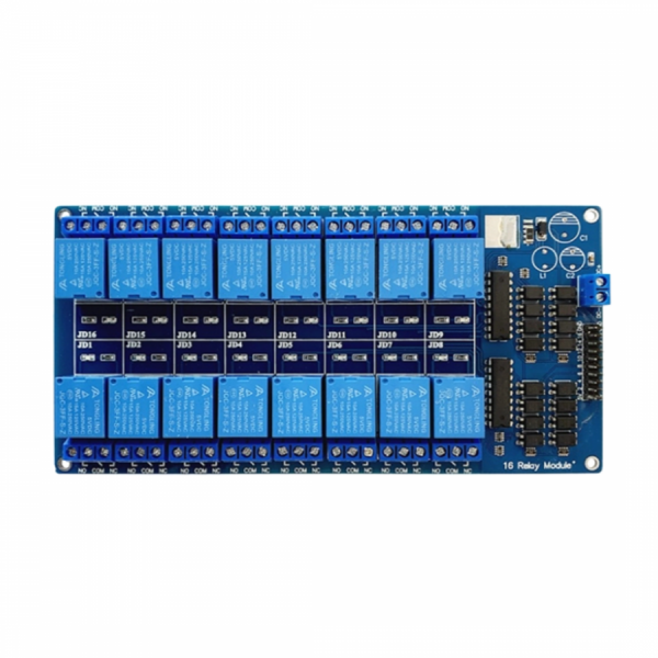 디바이스마트,MCU보드/전자키트 > 전원/신호/저장/응용 > 릴레이,SMG,아두이노 16채널 5V 릴레이 모듈 [CTH-ARDRLY01],16 channel 5V Realy / AC 220V 10A, DC30V 10A / 아두이노를 통해 16개의 릴레이를 제어할 수 있습니다. / Low Trigger