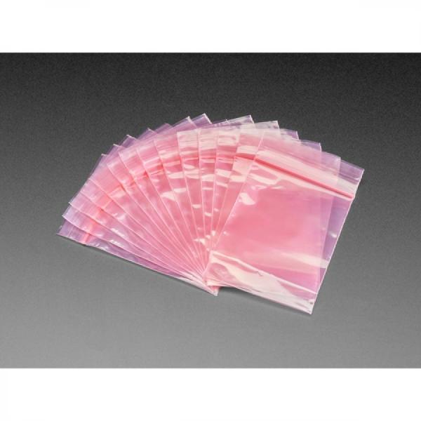 디바이스마트,스위치/부저/전기부품 > 지원부품 > 클린룸/ESD (미분류),Adafruit,Small Pink Anti-Static Zip Top Bag - 2inch x 3inch - 100 Pack [ada-5935],소형 전자제품, 기타 부품 및 구성 요소를 운반하는데 적합 / 재사용 가능한 정전기 방지