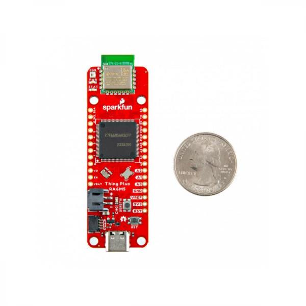 디바이스마트,MCU보드/전자키트 > 통신/네트워크 > 와이파이,SparkFun,SparkFun Thing Plus - RA6M5 [WRL-24243],200MHz로 클럭킹 / Renesas의 고성능 마이크로컨트롤러 / 2MB의 내장 플래시 메모리 / microSD 카드 슬롯 / 512kB의 SRAM