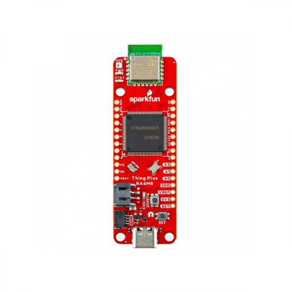디바이스마트,MCU보드/전자키트 > 통신/네트워크 > 와이파이,SparkFun,SparkFun Thing Plus - RA6M5 [WRL-24243],200MHz로 클럭킹 / Renesas의 고성능 마이크로컨트롤러 / 2MB의 내장 플래시 메모리 / microSD 카드 슬롯 / 512kB의 SRAM
