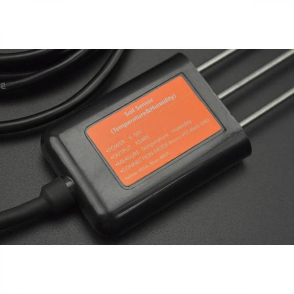 디바이스마트,MCU보드/전자키트 > 센서모듈 > 온도/습도 > 토양수분(토양습도)센서,DFROBOT,Arduino RS485 MODBUS-RTU 토양 온도 및 수분 센서(IP68, 5-30V) [SEN0600],전원 전압: DC 5-30V / 작동 온도: -40°C~+60°C /  Arduino UNO R3 및 TTL-RS485 확장 보드와 사용 가능 / 보호 수준 : IP68 / 길이 : 2m