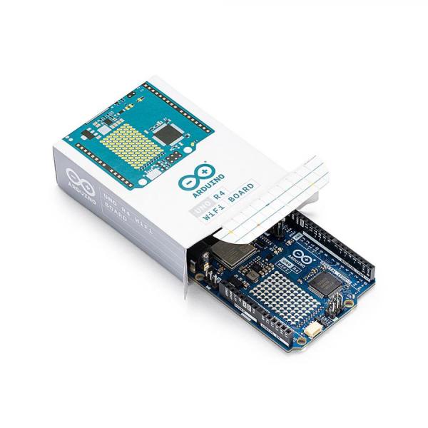 디바이스마트,오픈소스/코딩교육 > 아두이노 > 아두이노 정품 보드/쉴드/키트,아두이노,Arduino UNO R4 WiFi,ABX00087 / 아두이노 우노 R4 와이파이 / RA4M1 프로세서 + ESP32-S3 / 빌트인 와이파이 + 블루투스 / 온보드 12x8 LED 매트릭스 / 포트 : USB-C / 우노 R3 대비 메모리 증가(256kB Flash, 32kB RAM) + 클럭 속도 향상(메인 코어 48MHz, ESP32-S3 최대 240MHz) 및 12-bit DAC, CAN BUS, OP AMP 추가, 24V 입력 지원 / 빌트인 HID + Qwiic 커넥터