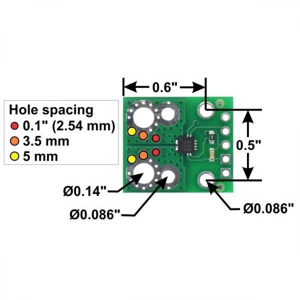 디바이스마트,MCU보드/전자키트 > 센서모듈 > 전압/전류센서,Pololu,ACS71240KEXBLT-010B3 Current Sensor Carrier -10A to +10A, 3.3V #5240,선형 전류 센서 / 낮은 저항(~0.6mΩ) 전류 경로 / 높은 120kHz 대역폭 제공 / 전원 전압 : 3.3V