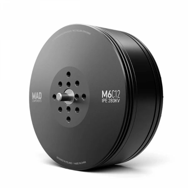 디바이스마트,기계/제어/로봇/모터 > 모터류 > BLDC모터 > 브랜드(Mad Motor) BLDC모터,Mad Motor,M6C12 IPE V3 brushless drone motor 150KV [0101DJ0514],FLUXER Pro 22x6.6 MATT / AMPX 80A(5~14S) / Number of pole pairs : 14 / Current : 36.2A(MAX) / Thrust : 9.4kg(MAX) / Power : 1725W(MAX) /  / D:72 x 35.4mm / IP45 / 277g 