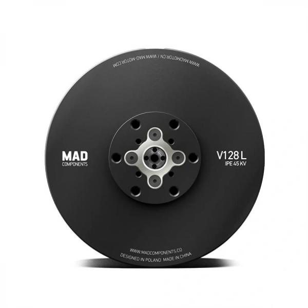 디바이스마트,기계/제어/로봇/모터 > 모터류 > BLDC모터 > 브랜드(Mad Motor) BLDC모터,Mad Motor,V128L eVTOL UAV Drone Motor 45KV [0101DJ1220],FLUXER Pro 47.5x17.4 GLOSSY / AMPX 200A(12~24S) / Nominal Voltage : 24S LIPO Battery / Current : 219.3A(MAX) / Thrust : 70kg(MAX) / Power : 21091W(MAX) / D:145 x 59mm / 1910g 