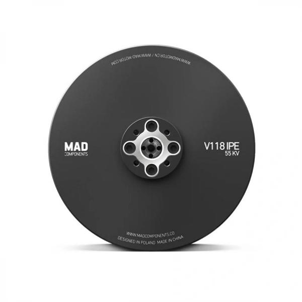 디바이스마트,기계/제어/로봇/모터 > 모터류 > BLDC모터 > 브랜드(Mad Motor) BLDC모터,Mad Motor,V118 eVTOL UAV Drone Motor 55KV [0101DJ1301],FLUXER Pro 40X13.1 GLOSSY / AMPX 200A(12~24S) / Nominal Voltage : 24S LIPO Battery / Current : 164.4A(MAX) / Thrust : 48kg(MAX) / Power : 15885W(MAX) / D:144.2 x 49mm / 1420g 