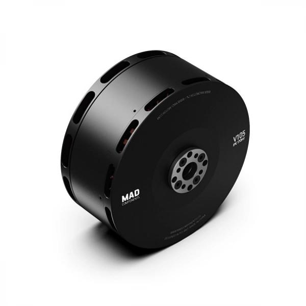 디바이스마트,기계/제어/로봇/모터 > 모터류 > BLDC모터 > 브랜드(Mad Motor) BLDC모터,Mad Motor,V105 VTOL Brushless Drone Motor 170KV [0101DJ1129],FLUXER Pro 30x10 MATT / AMPX 200A(5~14S) / Nominal Voltage : 12S LIPO Battery / Current : 194.7A(MAX) / Thrust : 30.4kg(MAX) / Power : 9015W(MAX) / D:108.6 x 49.9mm / 999g 