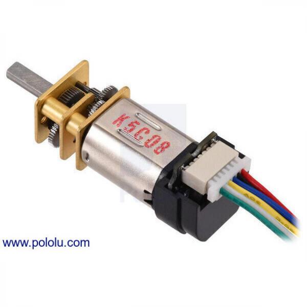 디바이스마트,기계/제어/로봇/모터 > 모터류 > DC기어드모터 > CarbonBrush모터,Pololu,75:1 Micro Metal Gearmotor HP 6V with 12 CPR Encoder, Back Connector #5162,단면적 : 10x12mm / 길이 : 9mm / 직경 : 3mm / DC 금속 기어모터 / 전압 : 6V