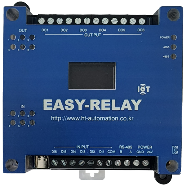 디바이스마트,MCU보드/전자키트 > 인공지능/임베디드/산업용 > 인공지능/머신러닝 > 인공지능 개발보드/모듈/키트,주식회사 하이테크오토메이션,[EASY-RELAY] IOT 릴레이 모듈,입출력 데이터 수집 및 전송 모듈 + 입출력 전용 펌웨어 + MQTT/TASMOTA