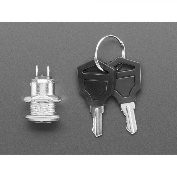 디바이스마트,스위치/부저/전기부품 > 스위치 > 키락 스위치,Adafruit,On-Off Key Lock Switch - 12mm Diameter [ada-5926],레버, 자석을 사용하지 않는 기계식 스위치 / 키 잠금 스위치 /