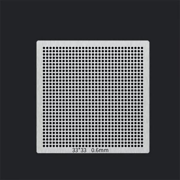 디바이스마트,수공구/전자공구/전동공구 > 전자공구 > PCB작업공구 > BGA 스텐실,SMG,31x31 소형 BGA 범용 스텐실 0.6-1mm [RBL-030],IC칩 볼 납땜 용 소형 스텐실 / 0.6규격 1mm pitch / 패턴:31x31 / 사이즈:33x33mm / 재질:강철 / PCB(회로 기판)의 표면에 납땜할 볼의 패턴을 정확하게 안착하기 위해 사용됩니다.