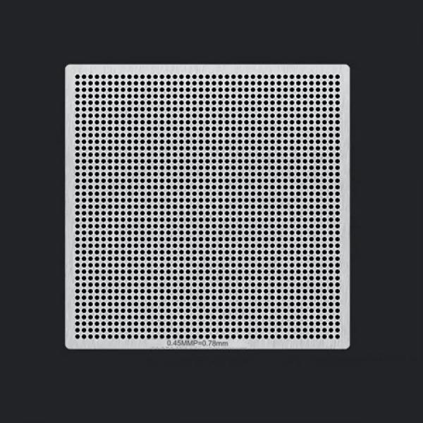 디바이스마트,수공구/전자공구/전동공구 > 전자공구 > PCB작업공구 > BGA 스텐실,SMG,41x41 소형 BGA 범용 스텐실 0.45-0.8mm [RBL-038],IC칩 볼 납땜 용 소형 스텐실 / 0.45규격 0.8mm pitch / 패턴:41x41 / 사이즈:36x36mm / 재질:강철 / PCB(회로 기판)의 표면에 납땜할 볼의 패턴을 정확하게 안착하기 위해 사용됩니다.