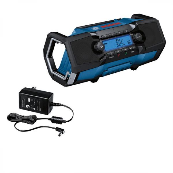 디바이스마트,수공구/전자공구/전동공구 > 전동/엔진공구 > 충전공구 > 기타 충전공구,보쉬 BOSCH,충전 라디오 스피커 GPB 18V-2 C 베어툴,블루투스, FM 및 AUX 포함 / 무선 주파수 76 ~ 108 MHz / 입력 전압 18V / 중량 2.5Kg 배터리제외 / 사이즈 176 x 348 x 154 mm