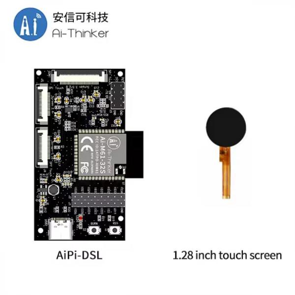 디바이스마트,MCU보드/전자키트 > 인공지능/임베디드/산업용 > 인공지능/머신러닝 > 인공지능 음성인식/스피커,Ai-Thinker,WiFi6 1.28인치 IOT 개발보드 [AiPi-DSL],와이파이6, BLE5.3 지원 스피커, 마이크 / 칩셋 : BL618 / 사이즈 : 35*66mm / Type-C(5V) / 모바일 장치, 웨어러블 전자 장치, 스마트 홈 및 기타 분야에서 널리 사용 / 1.28인치 LCD