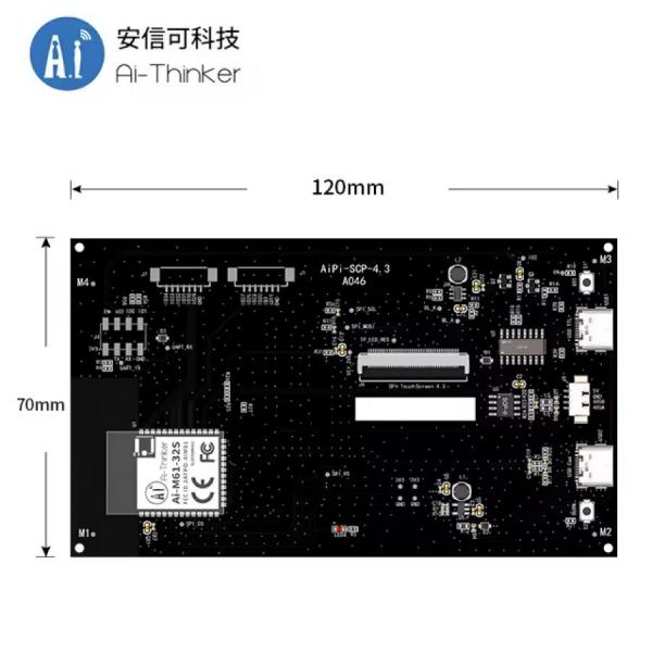 디바이스마트,MCU보드/전자키트 > 인공지능/임베디드/산업용 > 인공지능/머신러닝 > 인공지능 음성인식/스피커,Ai-Thinker,WiFi6 다기능 스크린 드라이버 IOT 개발보드 [AiPi-SCP-4.3],4.3인치 스크린 드라이버 보드 / RGB LCD 스크린  / RS485 인터페이스