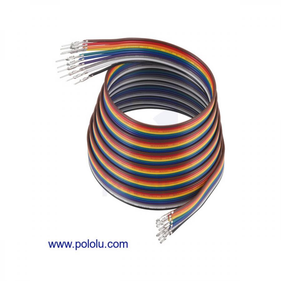 Ribbon Cable with Pre-Crimped Terminals 10-Color M-F 60inch (150 cm) #4594