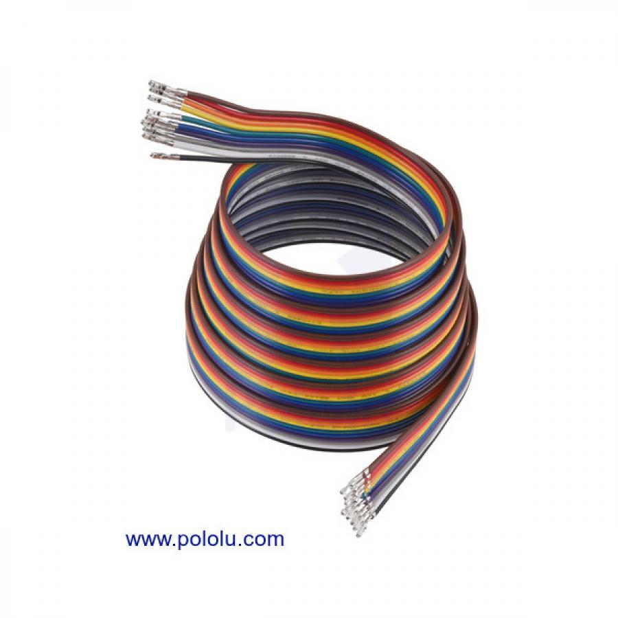 Ribbon Cable with Pre-Crimped Terminals 10-Color F-F 60inch (150 cm) #4593