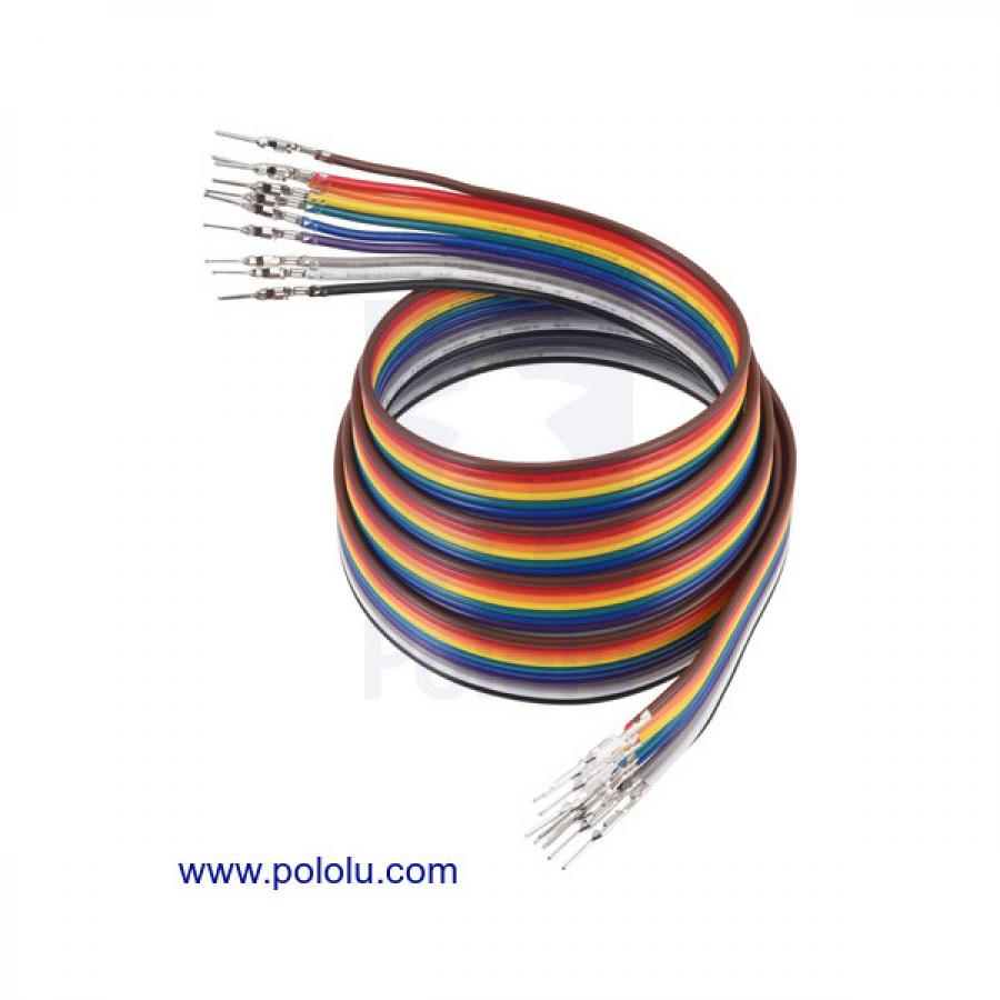 Ribbon Cable with Pre-Crimped Terminals 10-Color M-M 36inch (90 cm) #4592