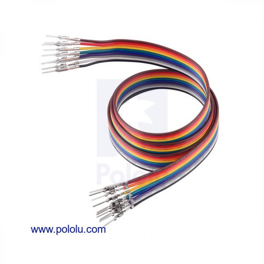 Ribbon Cable with Pre-Crimped Terminals 10-Color M-M 24inch (60 cm) #4583