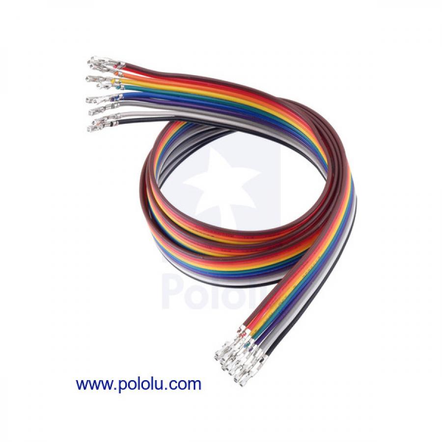 Ribbon Cable with Pre-Crimped Terminals 10-Color F-F 24inch (60 cm) #4581