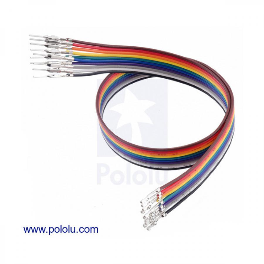 Ribbon Cable with Pre-Crimped Terminals 10-Color M-F 12inch (30 cm) #4579