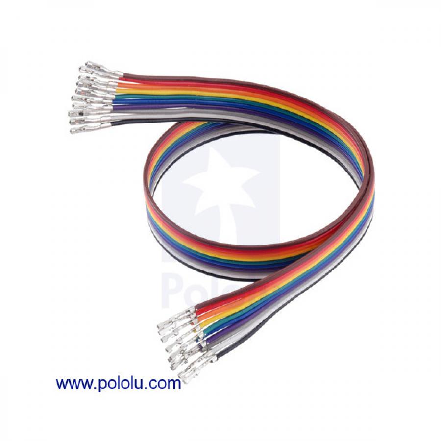 Ribbon Cable with Pre-Crimped Terminals 10-Color F-F 12inch (30 cm) #4578