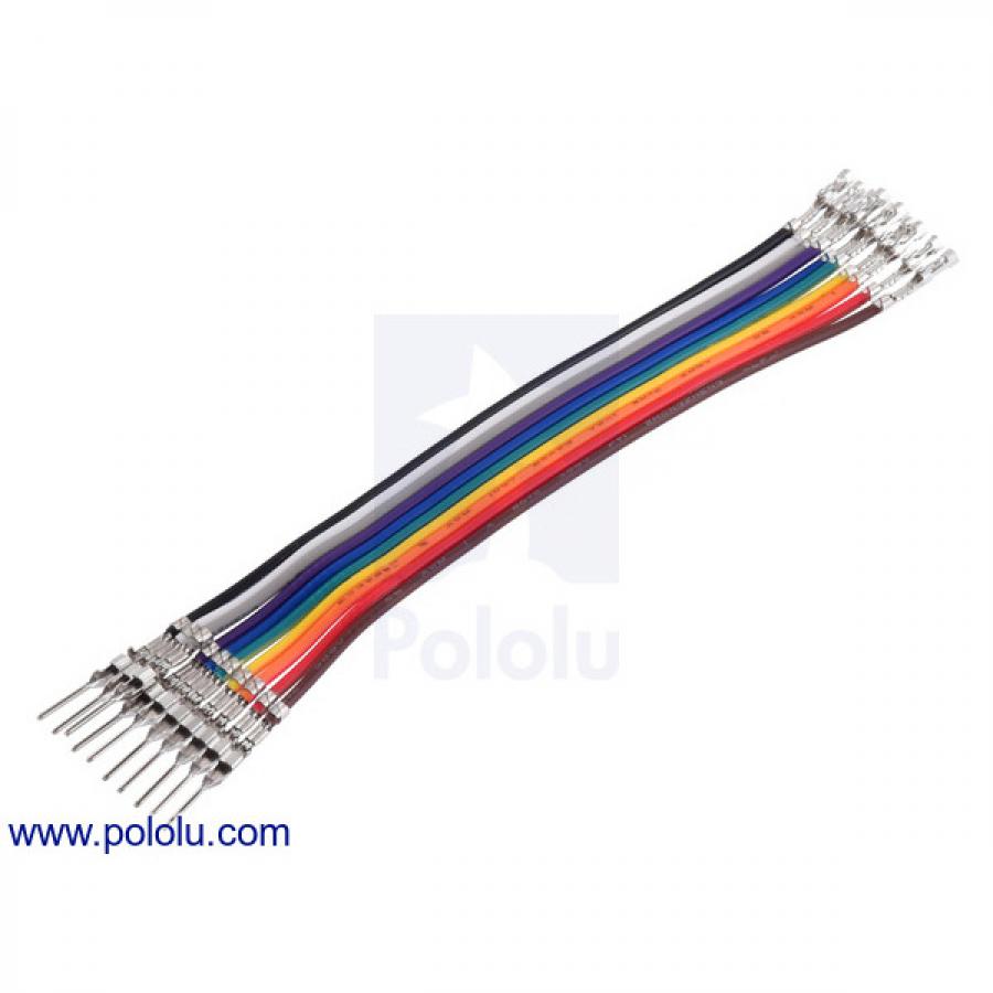Ribbon Cable with Pre-Crimped Terminals 10-Color M-F 3inch (7.5 cm) #4573