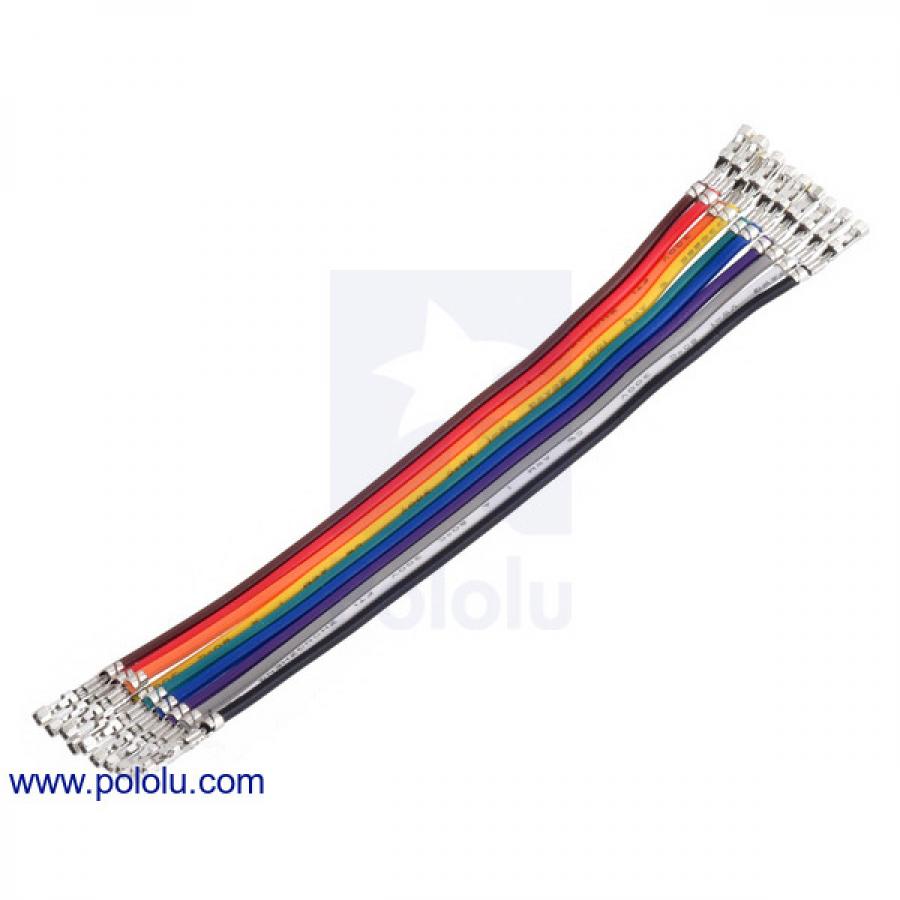Ribbon Cable with Pre-Crimped Terminals 10-Color F-F 3inch (7.5 cm) #4572