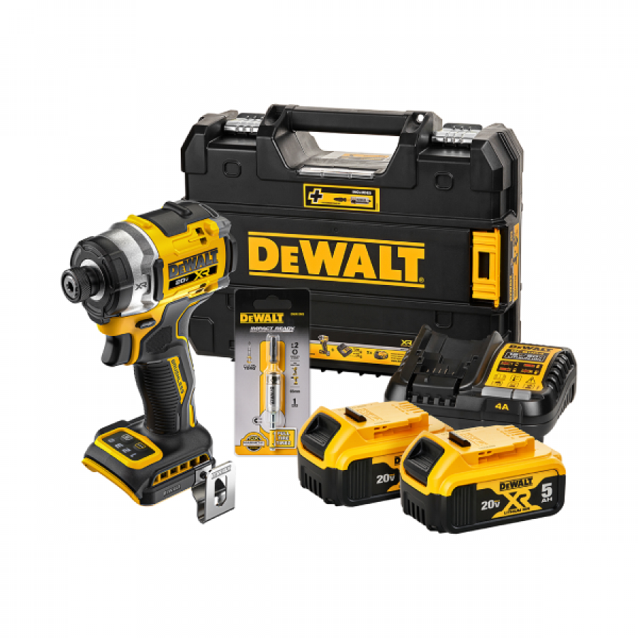 플래그쉽 임팩트 드라이버 DCF860P2A 배터리2개 (20V/5.0Ah)