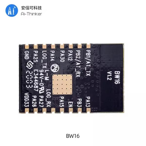 디바이스마트,MCU보드/전자키트 > 통신/네트워크 > 와이파이,Ai-Thinker,RTL8720DN 듀얼 밴드 WiFi + 저전력 Bluetooth 5.0 모듈 [BW16],듀얼 주파수 SoC 모듈 / 칩 : RTL8720DN / 크기 : 24*16*3mm / Cortex-M4F 호환 / 내부 저장 통합