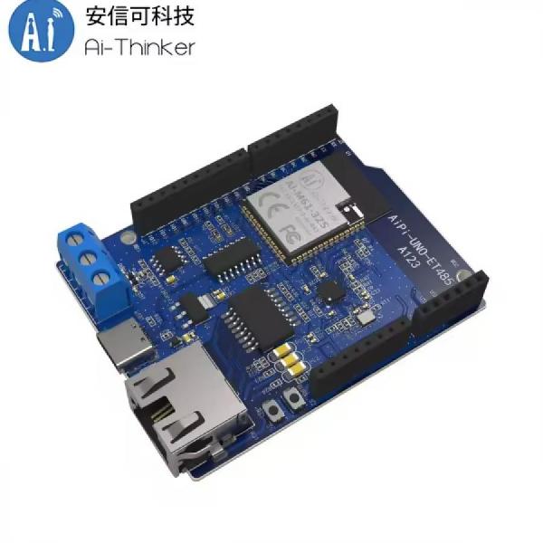 디바이스마트,오픈소스/코딩교육 > 아두이노 > 아두이노 호환보드,Ai-Thinker,오픈 소스 하드웨어 Arduino 개발 보드 [AiPi-UNO-ET485],Arduino 개발보드 / 이더넷 인터페이스 지원 / 칩셋 : BL618 / 크기 : 68.3*53.3mm / 전원공급장치 : 5V