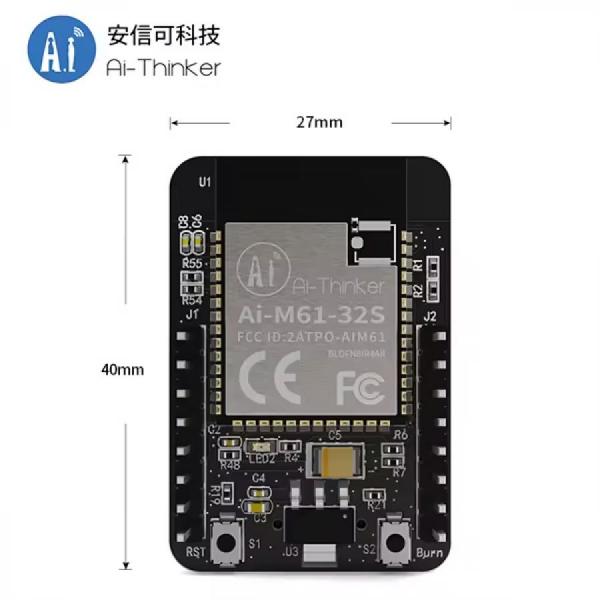디바이스마트,MCU보드/전자키트 > 카메라/비디오 > 일반카메라,Ai-Thinker,오픈 소스 하드웨어 카메라 개발 보드 [AiPi-CAM-D200],WiFi & BLE 5.3 지원 / 200w 픽셀 카메라 엑세스 / 칩셋 : BL618 / 크기 : 13*13*21.57mm / 카메라 픽셀 : 1600*1200 / 전력 소비 : 180mA