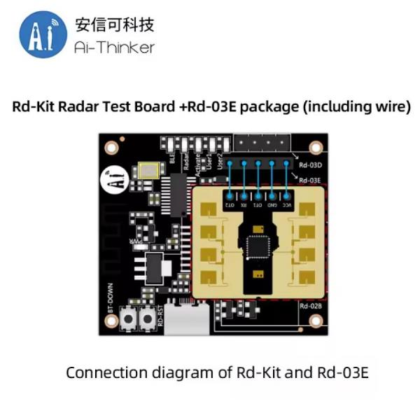 디바이스마트,MCU보드/전자키트 > 센서모듈 > 라이다/거리/초음파/라인 > 레이다(RADAR)센서,Ai-Thinker,레이더 테스트 보드 [Rd-Kit],레이더 디버깅 / BLE 5.2 지원 / 칩셋 : PHY6252 / 크기 : 40*45mm / 작동 온도 : -20°C ~ 70°C