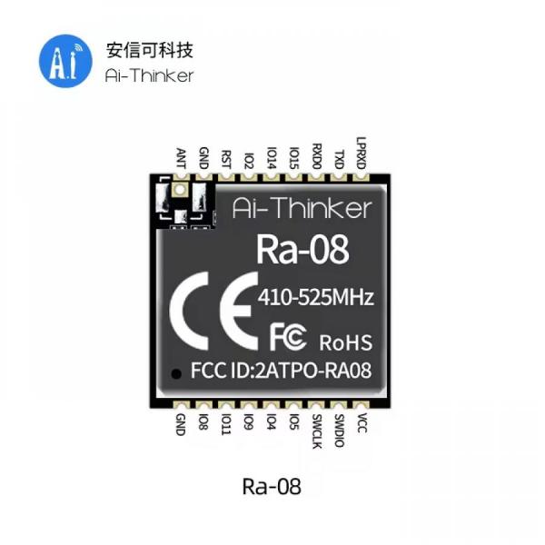 디바이스마트,MCU보드/전자키트 > 통신/네트워크 > RF/LoRa,Ai-Thinker,LoRaWAN RF 모듈 [Ra-08],초장거리 확산 스펙트럼 통신에 사용 / 칩셋 : ASR6601 / 크기 : 16*16*3mm / 주파수 : 470MHz / 작동전압 : 3.3V