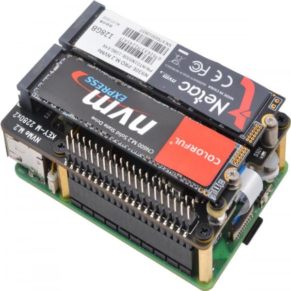 디바이스마트,오픈소스/코딩교육 > 라즈베리파이 > 라즈베리파이 확장보드/HAT,Suptronics,라즈베리파이5 듀얼 PCle M.2 2280 NVMe 상판 [X1004],NVMe 2280 듀얼 지원 / 4TB + 4TB / SSD 부팅 / PCIe 2.0 인터페이스를 사용하면 최대 5Gbps의 데이터 전송 속도 가능