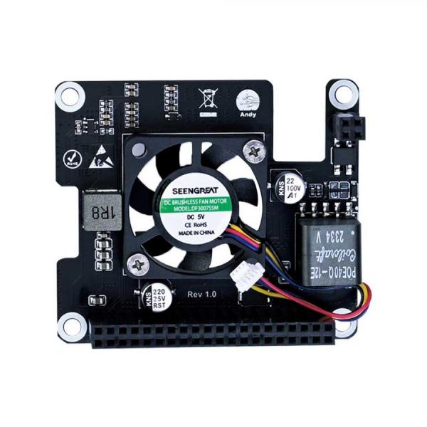 디바이스마트,오픈소스/코딩교육 > 라즈베리파이 > 라즈베리파이 확장보드/HAT,SEENGREAT,라즈베리파이5 POE HAT 디스플레이 팬 포함 [402285],라즈베리파이5 POE 확장보드 / IEEE 802.3af/at / 4핀 JST 커넥터 / 금속 방열판 / 0.87인치 OLED 디스플레이 / 입력 : 37V ~ 57V / 출력 : 5V / 팬 속도 : 9000 RPM
