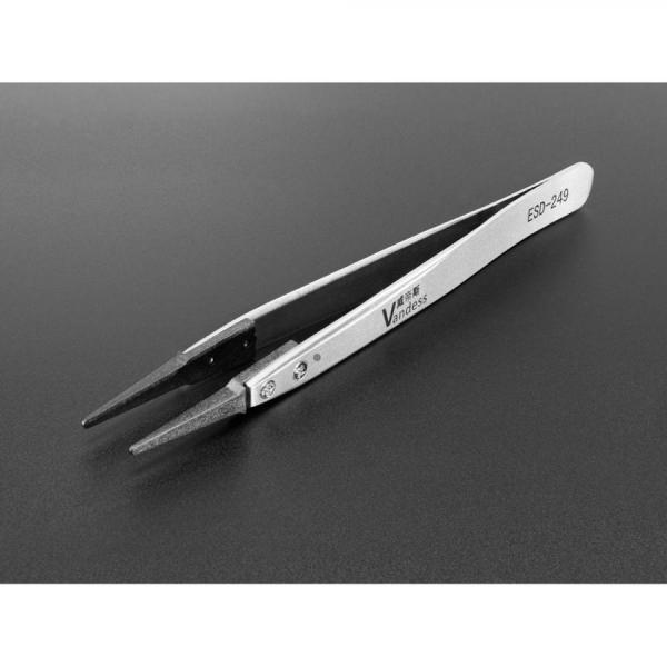 디바이스마트,수공구/전자공구/전동공구 > 전자공구,Adafruit,Flat Tip ESD Plastic Tweezers [ada-5915],스테인리스 스틸 본체 / ESD 플라스틱 팁 / 정전기 방지 및 항자성 제품 /  길이 : 약 13cm