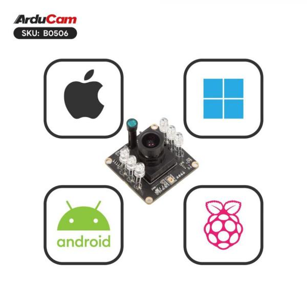 디바이스마트,MCU보드/전자키트 > 카메라/비디오 > 일반카메라,ArduCAM,Arducam 1080P Day/Night Vision USB 카메라 모듈 [B0506],풀 HD 1080P USB 카메라 / 자동 IR-컷 전환 및 IR LED를 갖춘 2MP 적외선 웹캠 / 1/2.7인치 OV2710 CMOS