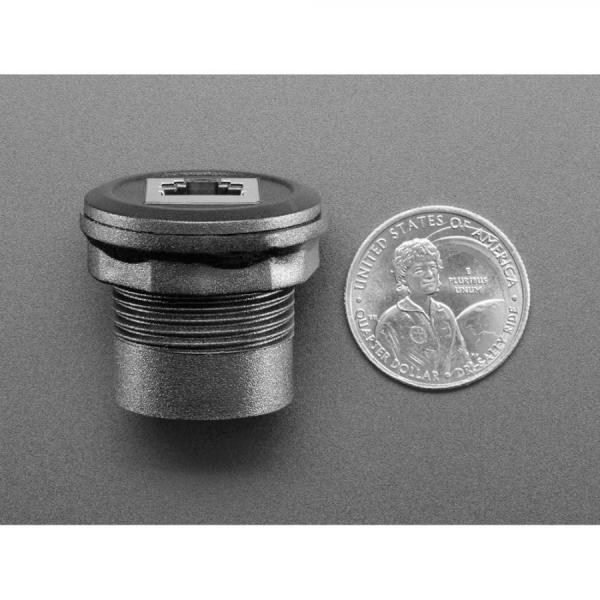 디바이스마트,커넥터/PCB > 플러그/잭 > 매입형 소켓 > 키스톤잭/패널마운트,Adafruit,RJ-12 or RJ-11 Telephone Round Panel Mount Adapter Plug [ada-5859],직경 : 약 30mm / 일반적인 구멍톱이나 비트를 사용하여 나무, 플라스틱 또는 금속에 구멍을 뚫을 수 있으며 특별한 모양이나 파일링이 필요하지 않습니다.