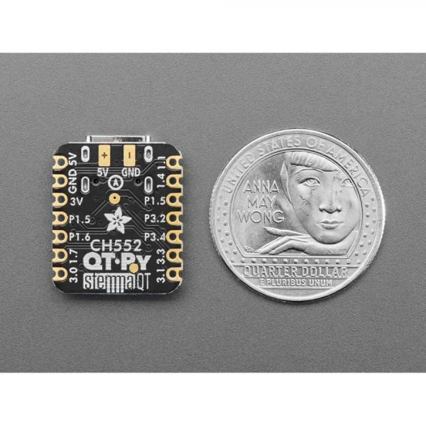 디바이스마트,MCU보드/전자키트 > 프로세서/개발보드 > 8051,Adafruit,Adafruit CH552 QT Py - 8051 Dev Board with STEMMA QT [ada-5960],8비트 8051 프로세서 탑재 / 최소 8비트 마이크로컨트롤러 / USB Type C 커넥터 / RGB NeoPixel LED 내장 / CH552 3.3V 전원