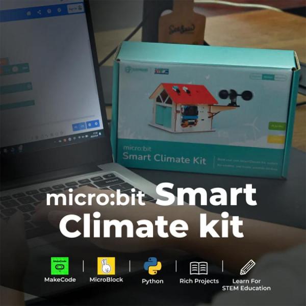 디바이스마트,오픈소스/코딩교육 > Micro:Bit > 마이크로비트 교육용키트,ELECFREAKS,micro:bit Smart Climate Kit, and IOT:bit expansion board [EF08314],마이크로비트 스마트 환경 키트 / 먼지, 온습도, 기상, 자외선 등 모니터링 가능