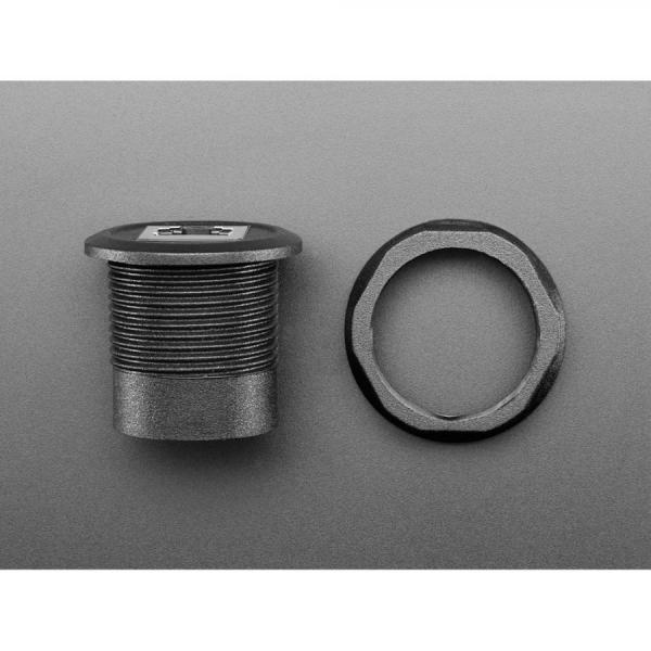 디바이스마트,커넥터/PCB > 플러그/잭 > 매입형 소켓 > 키스톤잭/패널마운트,Adafruit,RJ-12 or RJ-11 Telephone Round Panel Mount Adapter Plug [ada-5859],직경 : 약 30mm / 일반적인 구멍톱이나 비트를 사용하여 나무, 플라스틱 또는 금속에 구멍을 뚫을 수 있으며 특별한 모양이나 파일링이 필요하지 않습니다.