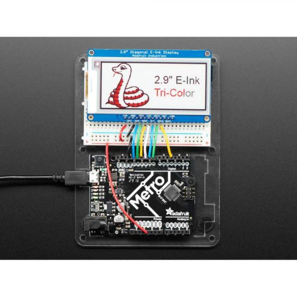 디바이스마트,MCU보드/전자키트 > 디스플레이 > E-paper,Adafruit,Adafruit 2.9inch Red/Black/White eInk Display Breakout - THINK INK - UC8151D Chipset [ada-1028],2.9인치 삼색 디스플레이 / MicroSD 소켓 추가 / 마이크로컨트롤러와 사용 가능 / 제품 크기: 80.0mm x 47.0mm x 5.0mm