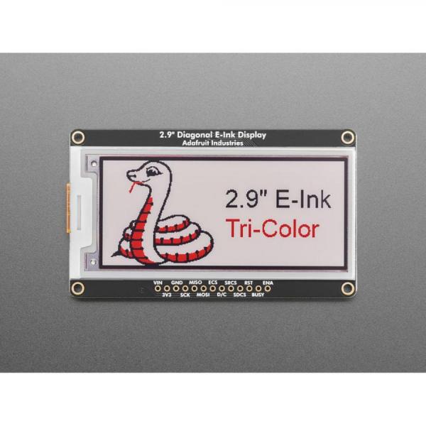 디바이스마트,MCU보드/전자키트 > 디스플레이 > E-paper,Adafruit,Adafruit 2.9inch Red/Black/White eInk Display Breakout - THINK INK - UC8151D Chipset [ada-1028],2.9인치 삼색 디스플레이 / MicroSD 소켓 추가 / 마이크로컨트롤러와 사용 가능 / 제품 크기: 80.0mm x 47.0mm x 5.0mm