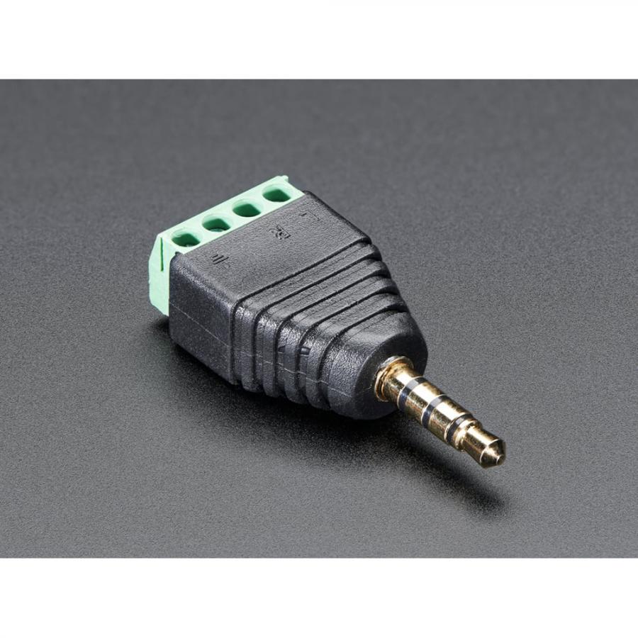 3.5mm (1/8inch) 4-Pole (TRRS) Audio Plug Terminal Block [ada-2914]