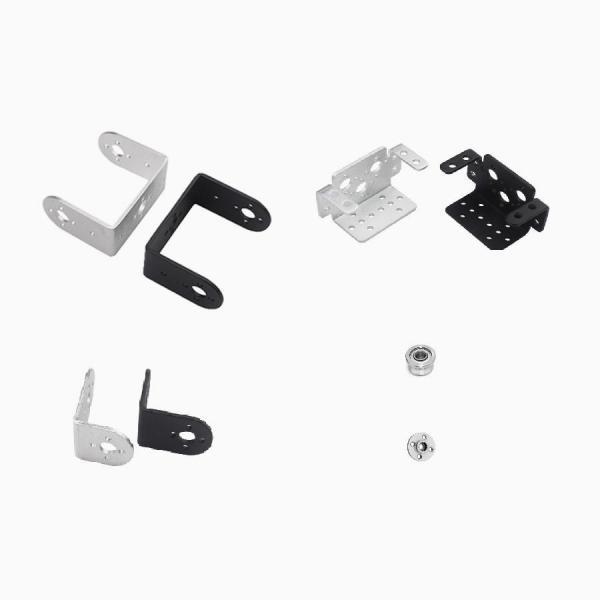 디바이스마트,기계/제어/로봇/모터 > 전문분야 로봇 > 로봇 Arm(로봇암/로봇팔),Yeahbot,스마트 자동차 로봇팔 연결 확장 L형+짧은 U 브라켓(실버) [SFB-015],270° / 금속 브라켓 / M3 범용 고정 홀 / 다기능 스탠드 / 짧은 U 브라켓 / L형 브라켓 / 컵 베어링 / 서보모터 제외