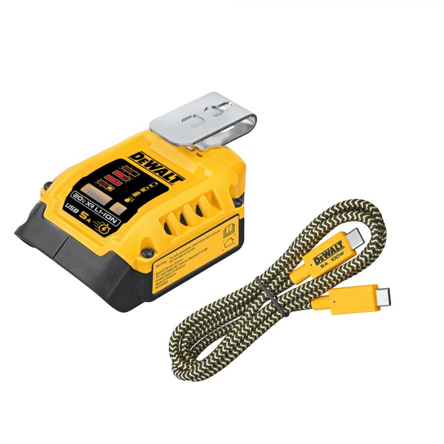 디월트 USB 충전 어댑터 DCB094K USB-C 케이블 포함